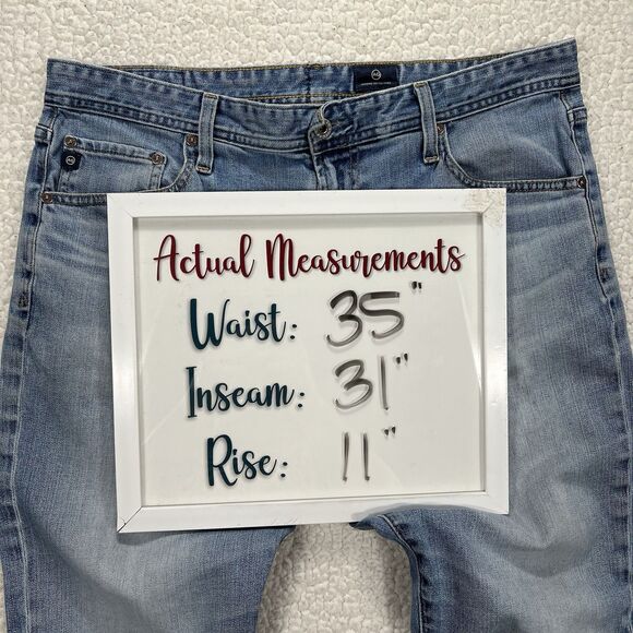 AG Adriano Goldschmied The Graduate Jeans Men's 36x34 Actual 35x31 Casual Grunge - Picture 10 of 10